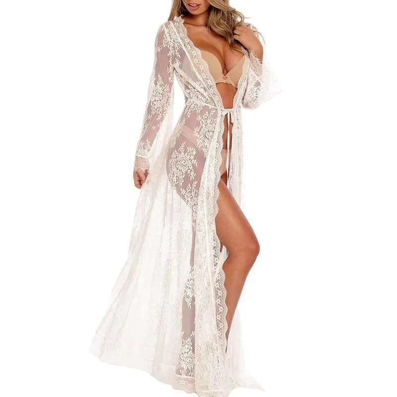 White Lace Cardigan Tunic