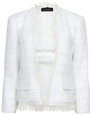White Tweed Harper Jacket
