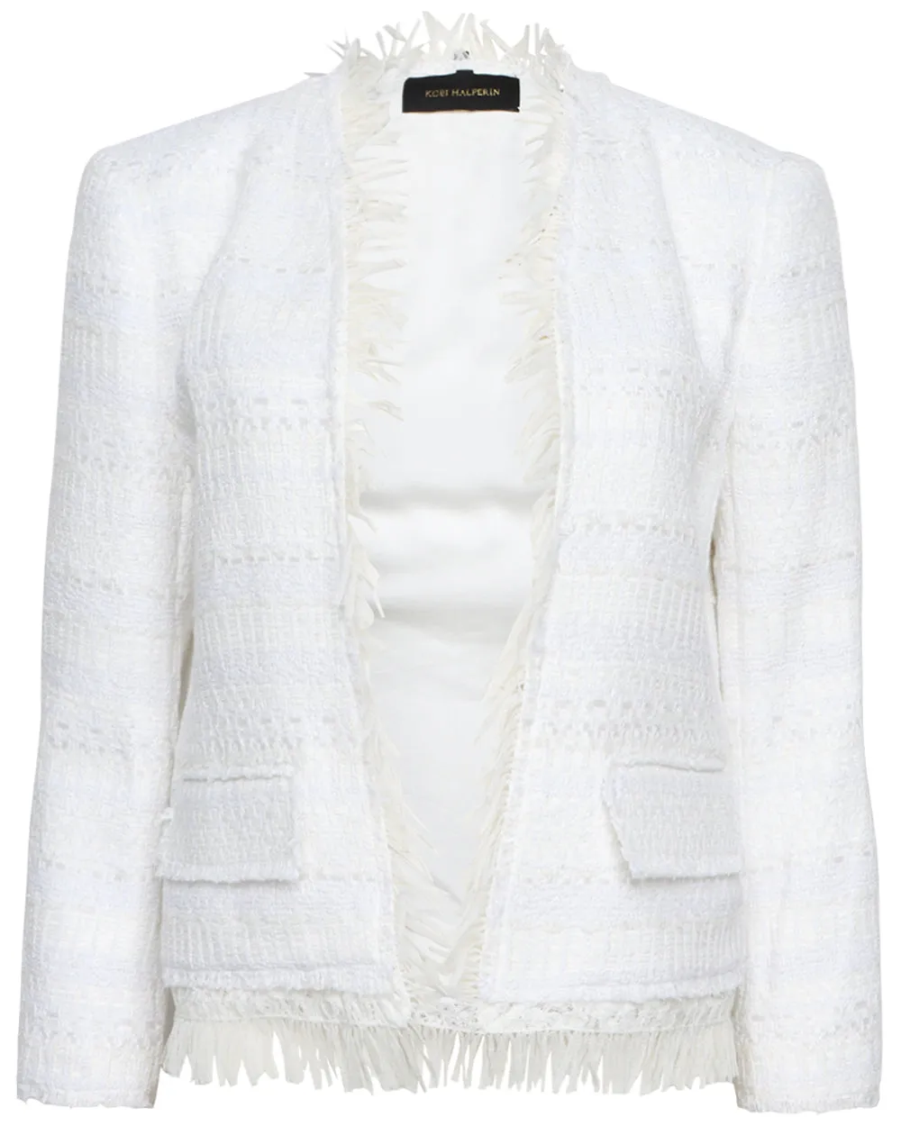 White Tweed Harper Jacket