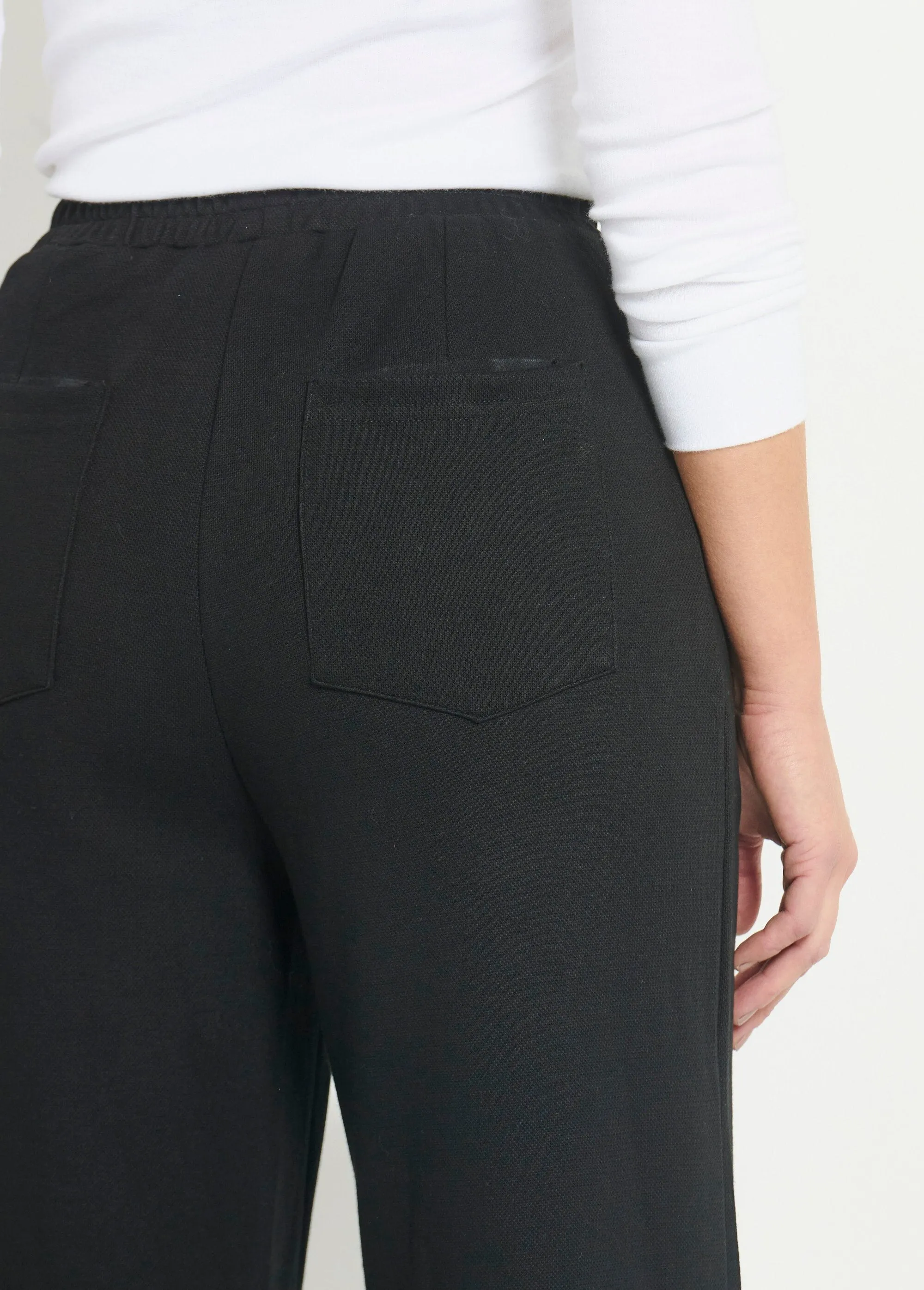 Wide comfort polo knit pants