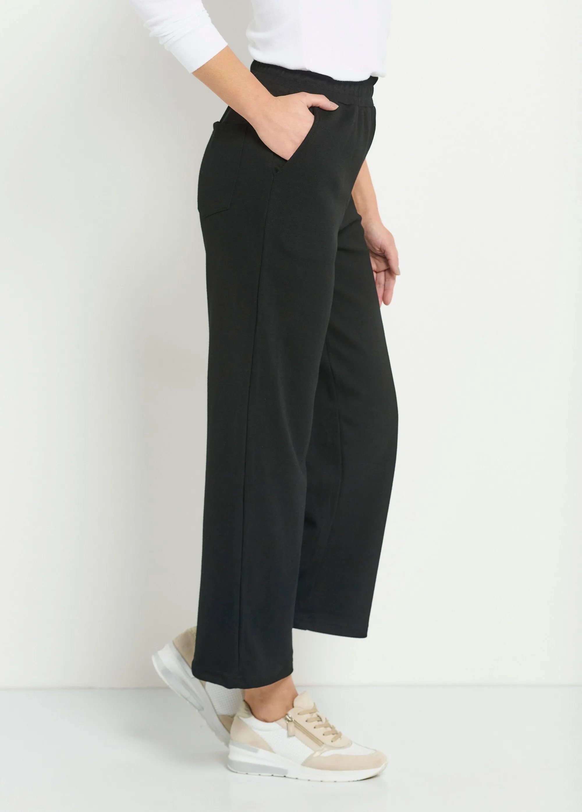 Wide comfort polo knit pants