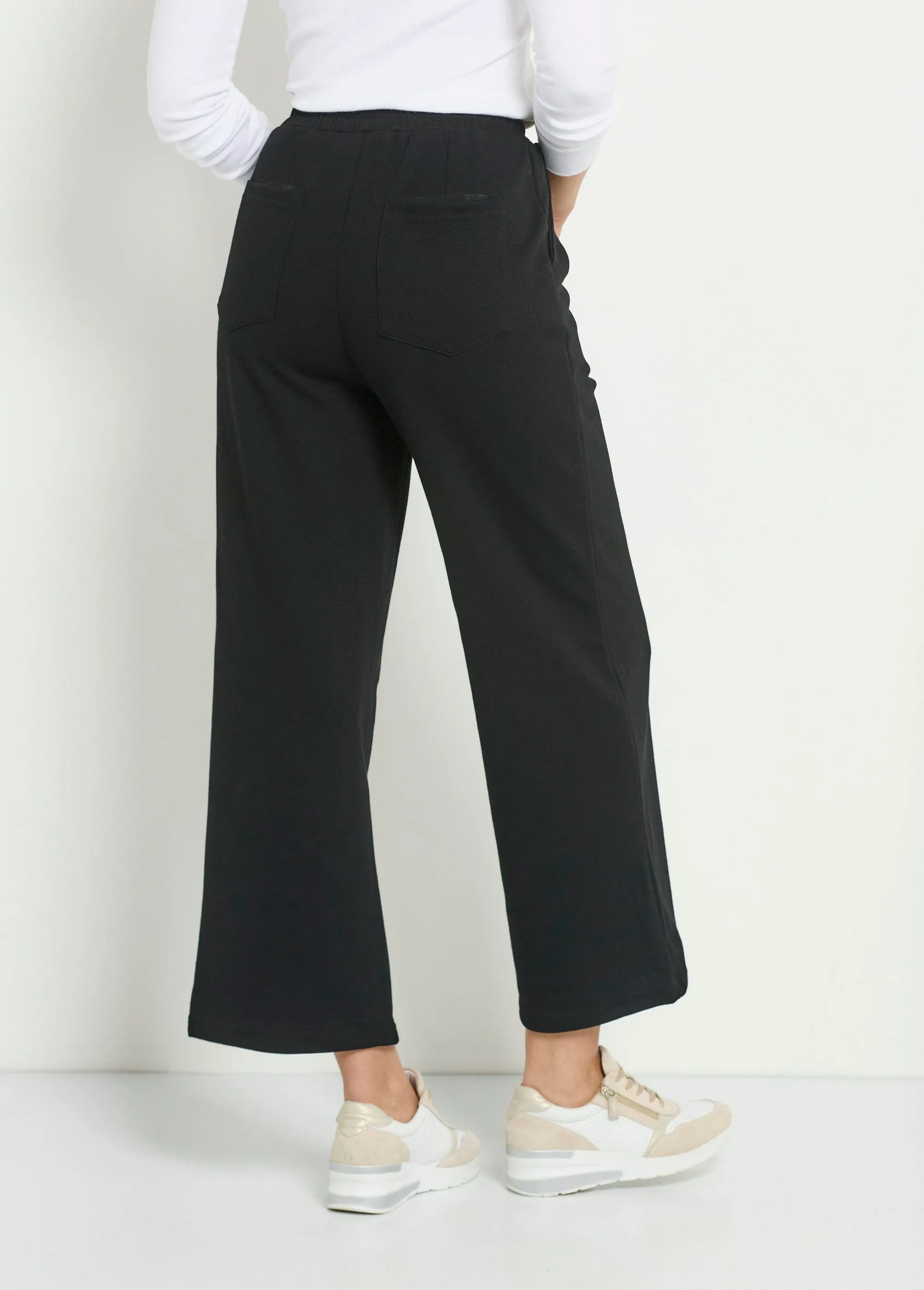 Wide comfort polo knit pants