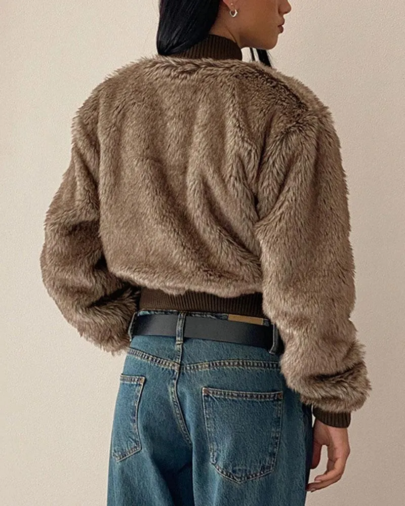 Winter Patchwork Fleece Jacket