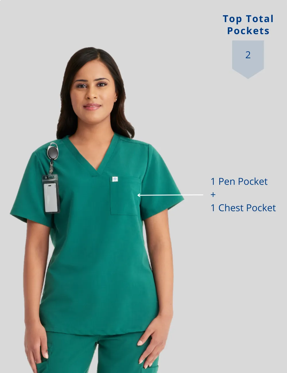 Womens Essential Scrub Top