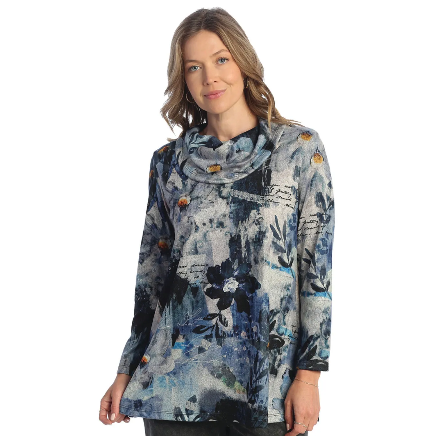 Women's Jess & Jane French Brushed Knit Cowl Neck Tunic Carolina