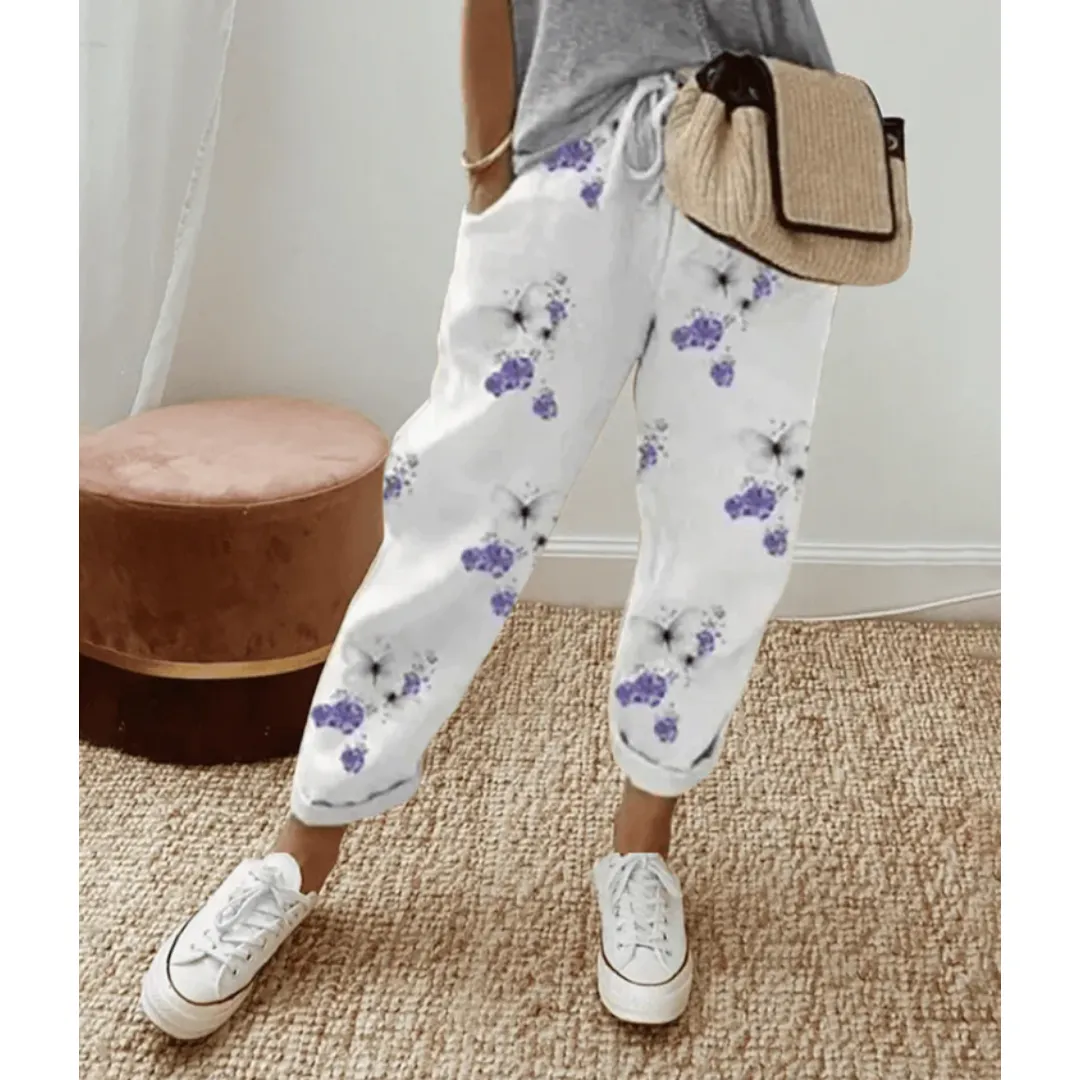 Women's Low Waist Summer Beach Pants | Cropped