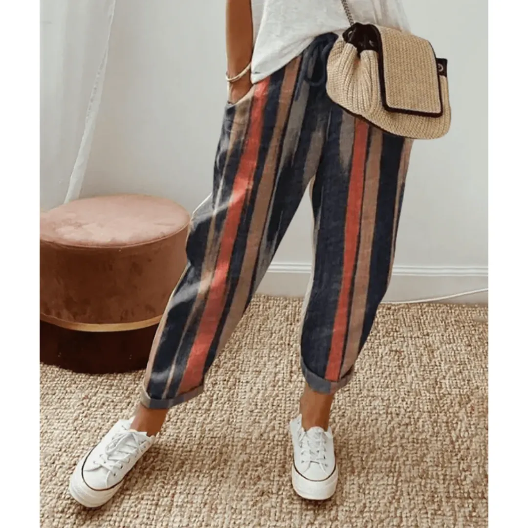 Women's Low Waist Summer Beach Pants | Cropped