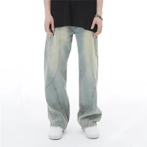 Women's Retro Straight American-style Wide-leg Jeans