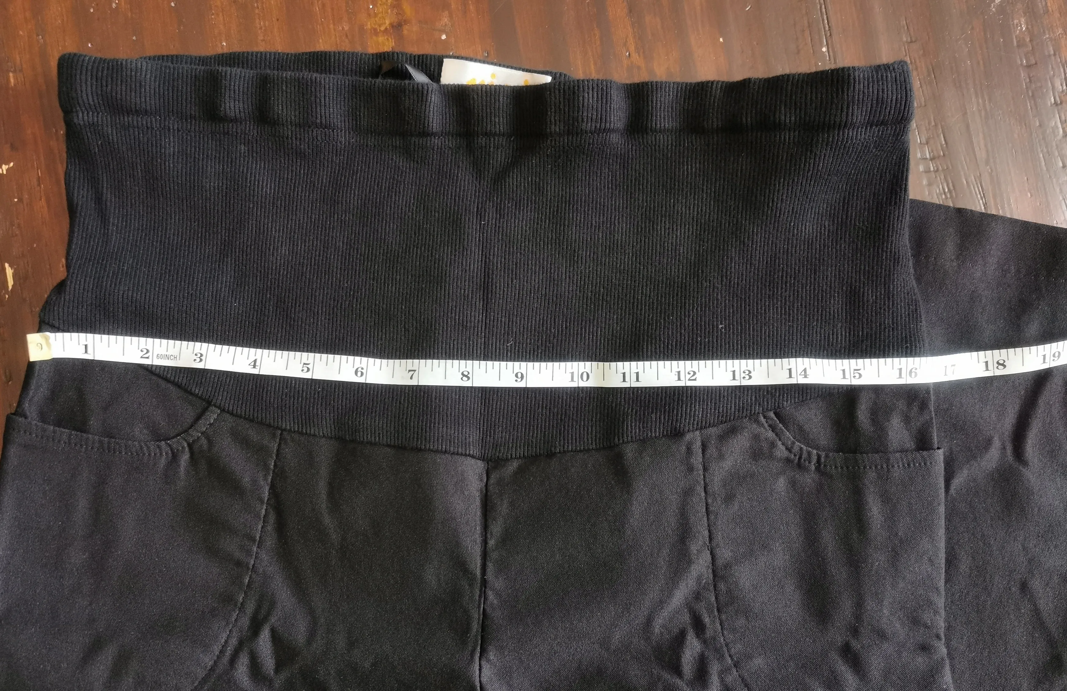 WOMENS SIZE MEDIUM / LARGE - MINI MATERNITY, Black Dress Pants, Full Belly Panel EUC B5