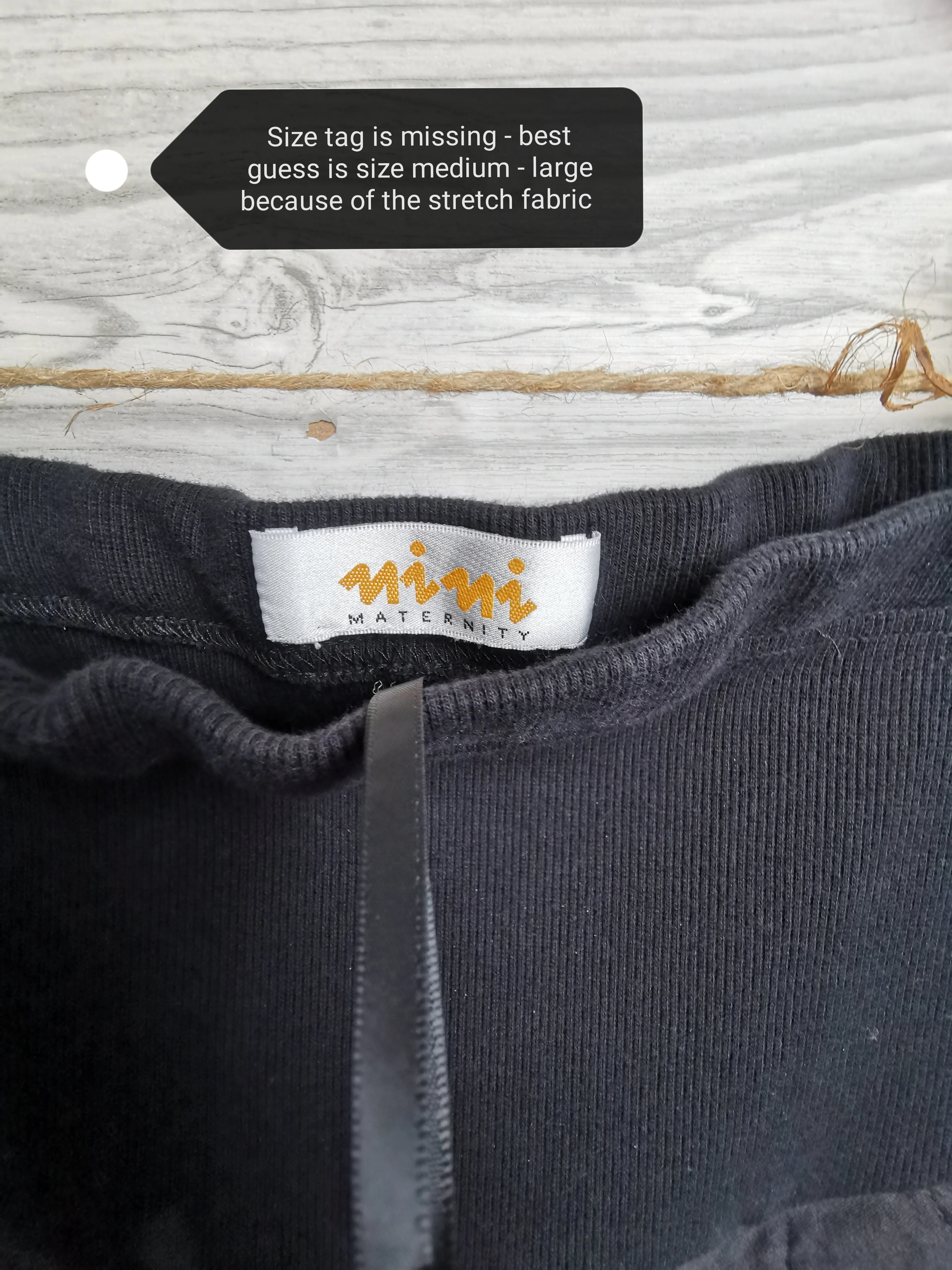 WOMENS SIZE MEDIUM / LARGE - MINI MATERNITY, Black Dress Pants, Full Belly Panel EUC B5