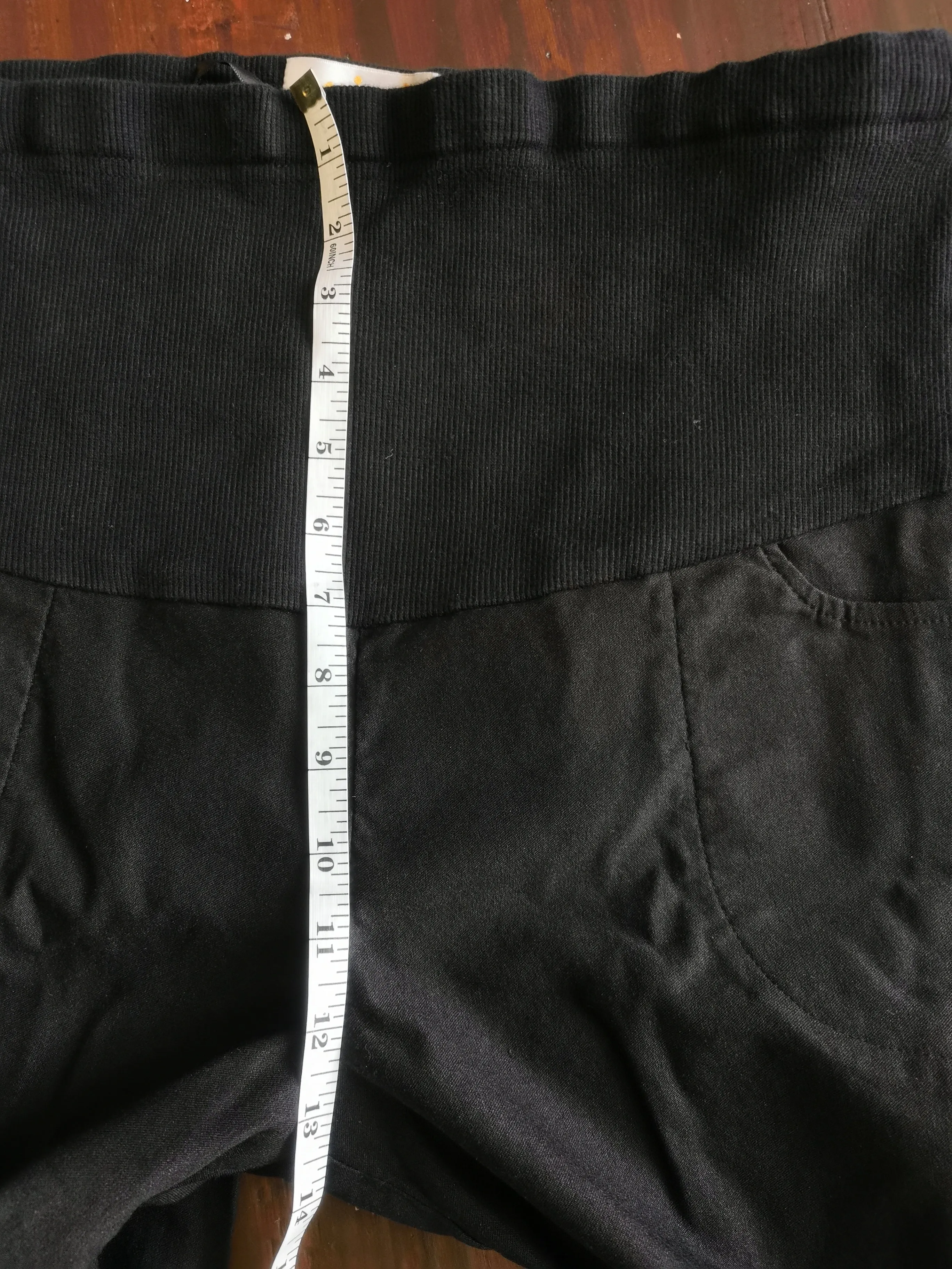 WOMENS SIZE MEDIUM / LARGE - MINI MATERNITY, Black Dress Pants, Full Belly Panel EUC B5
