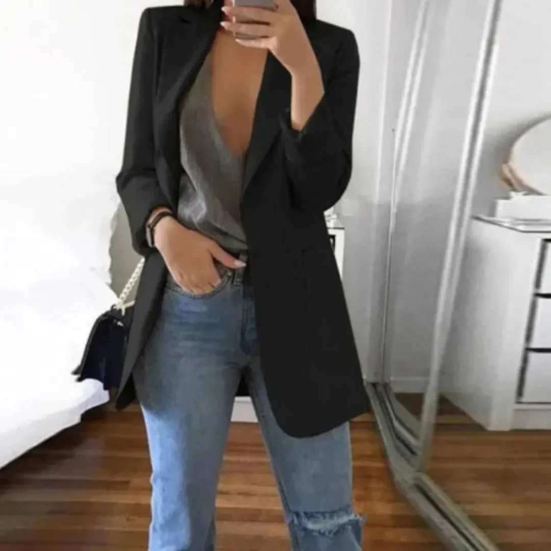 Women's Work Slim Fit Elegant Blazer | Long