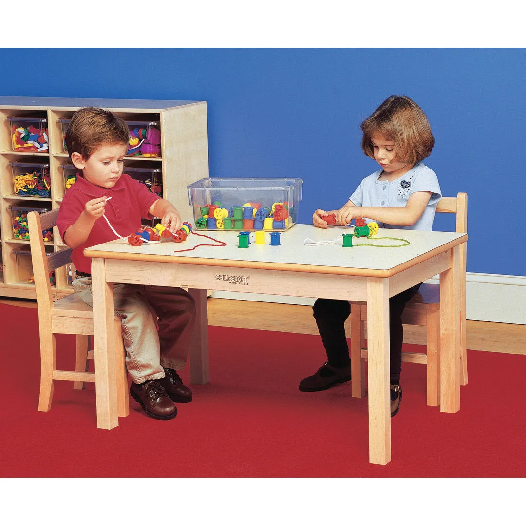 Wood Square Writing Table Childcraft Size: 28" H x 30" L x 30" W