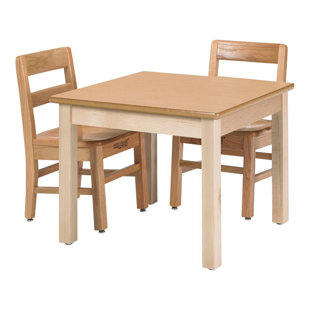 Wood Square Writing Table Childcraft Size: 28" H x 30" L x 30" W