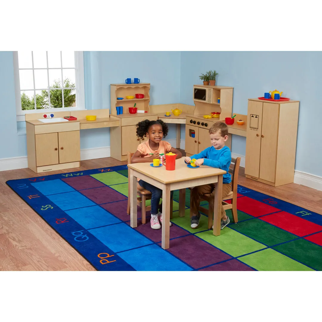 Wood Square Writing Table Childcraft Size: 28" H x 30" L x 30" W