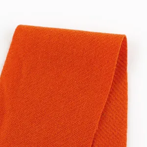 Wool / Poly Herringbone Twill Coating - Mandarin (remnant)