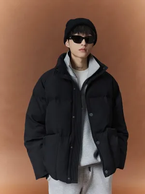 Worsted Wool Down Puffer Jacket