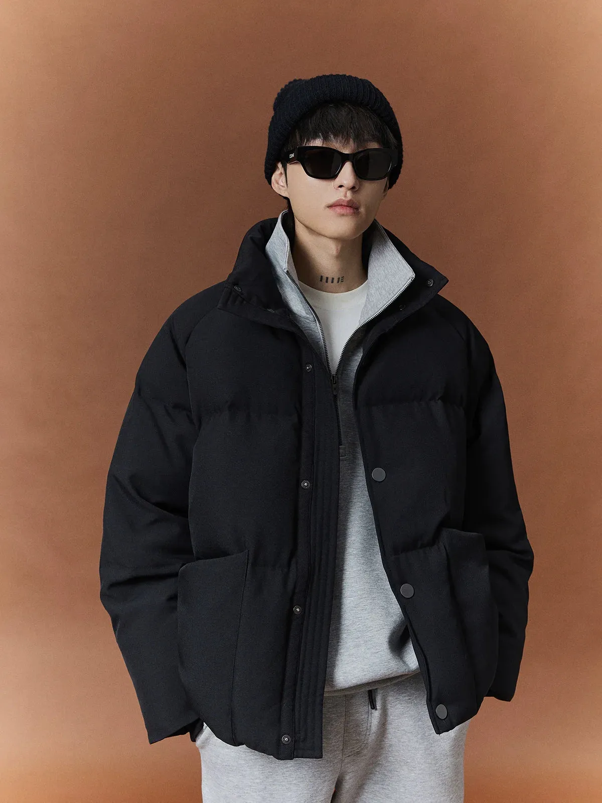 Worsted Wool Down Puffer Jacket
