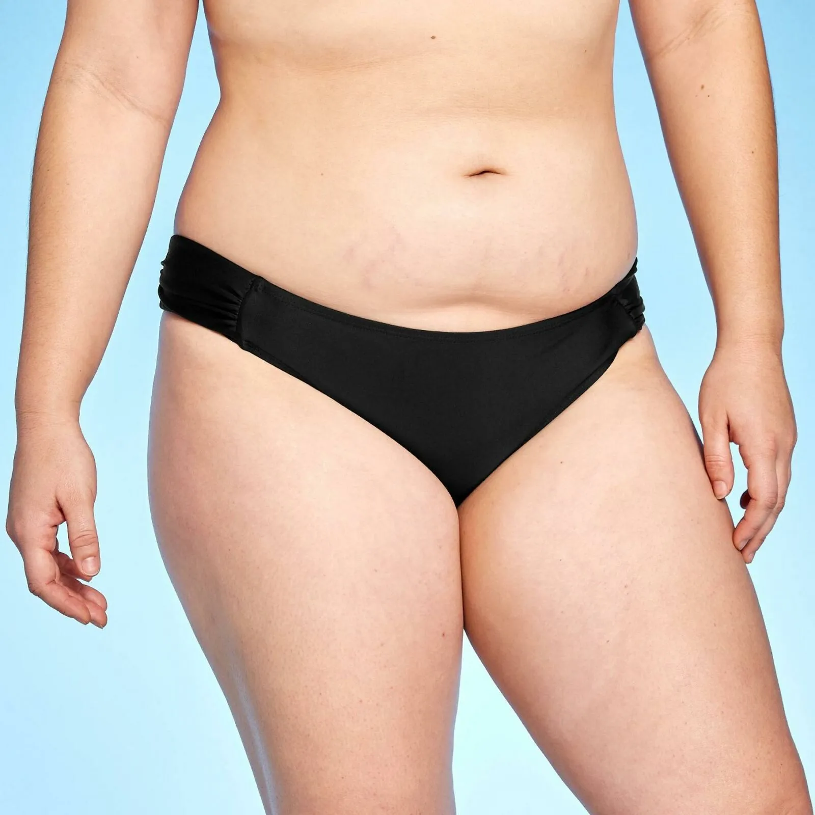 Xhilaration Women's Ruched Tab Hipster Bikini Bottom
