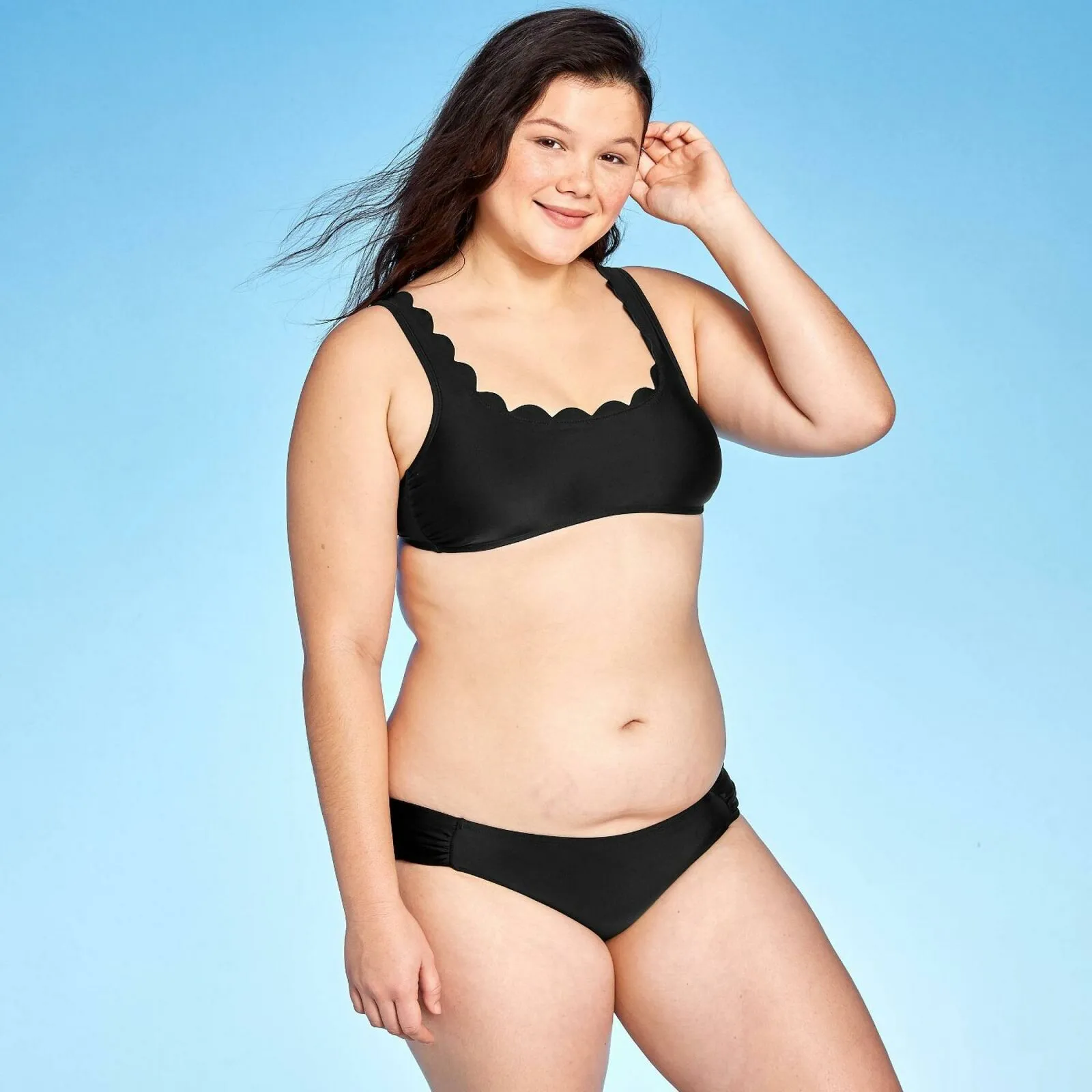 Xhilaration Women's Ruched Tab Hipster Bikini Bottom