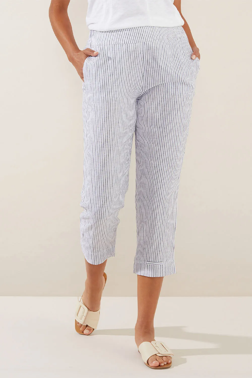Yarra Trail Stripe Linen Pant Yt23s8786